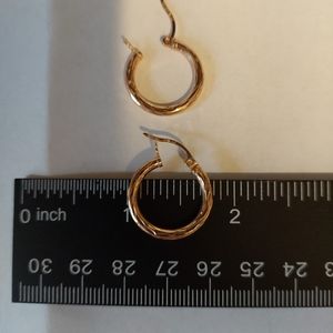 Rose gold earrings small hoop